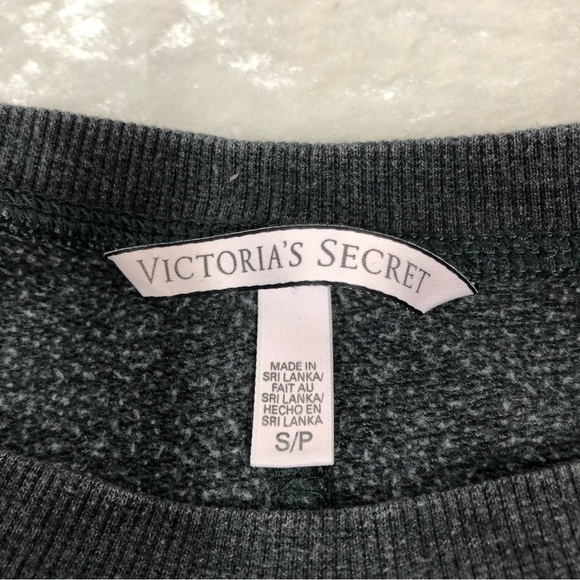 Victoria’s Secret charcoal sweater small sequins distressed - Picture 5 of 12